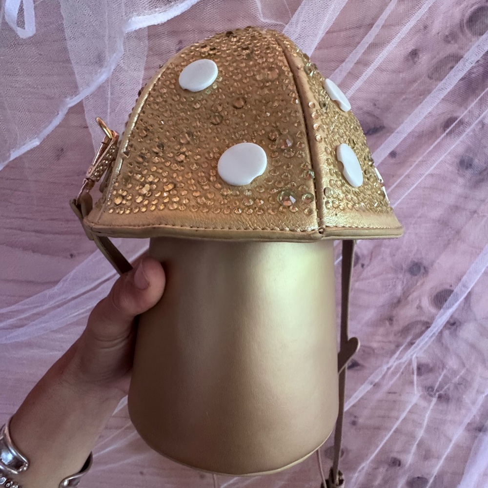Gold Mushroom Crossbody Bag